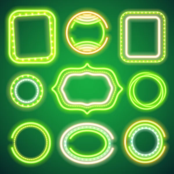 St Patricks Day Neon Banners — Stock vektor