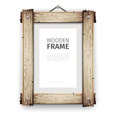 Beyaz boya ile eski ahşap çerçeve