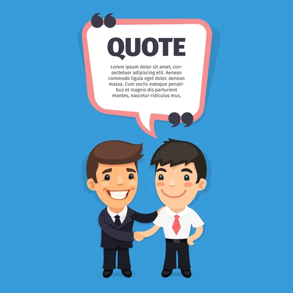 Quote Speech Banner with Trainee — Stock Vector