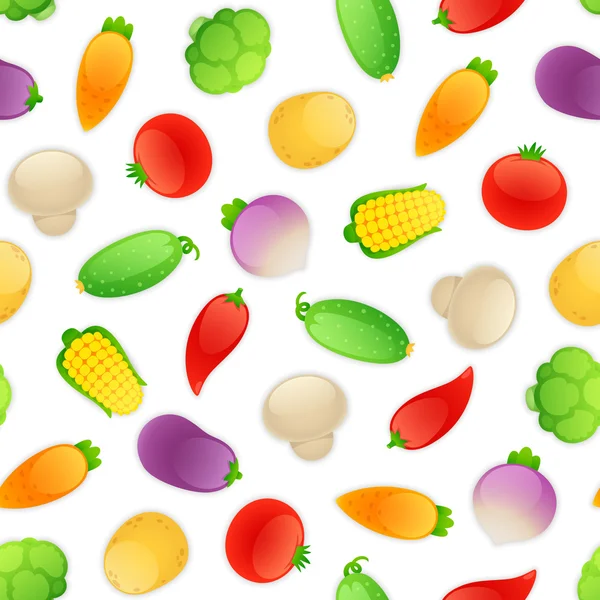 Patrón sin costura con verduras — Vector de stock