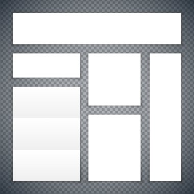 beyaz kağıt afiş kümesi