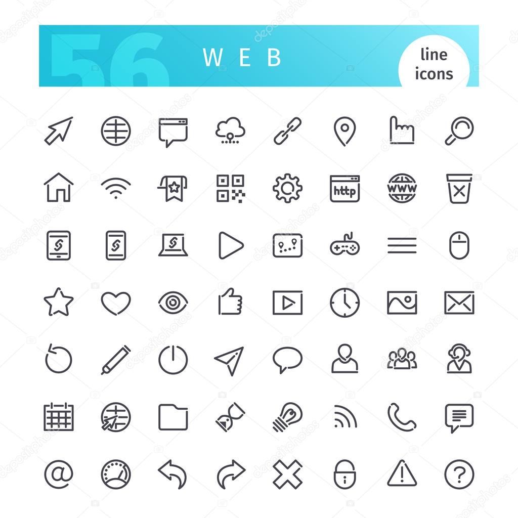 Web Line Icons Set