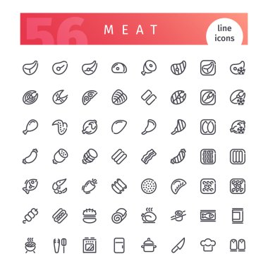 Et satırı Icons Set