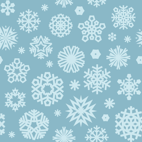 Christmas Seamless Blue Pattern with a Snowflakes — Stock Illustration Christmas Seamless Blue Pattern with a Snowflakes — Stock Vector