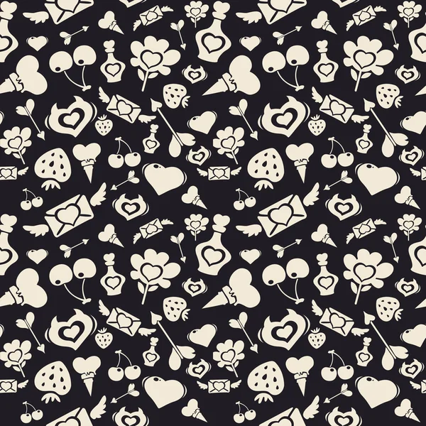 Sweet Valentine Pattern Dark — Free Stock Photo