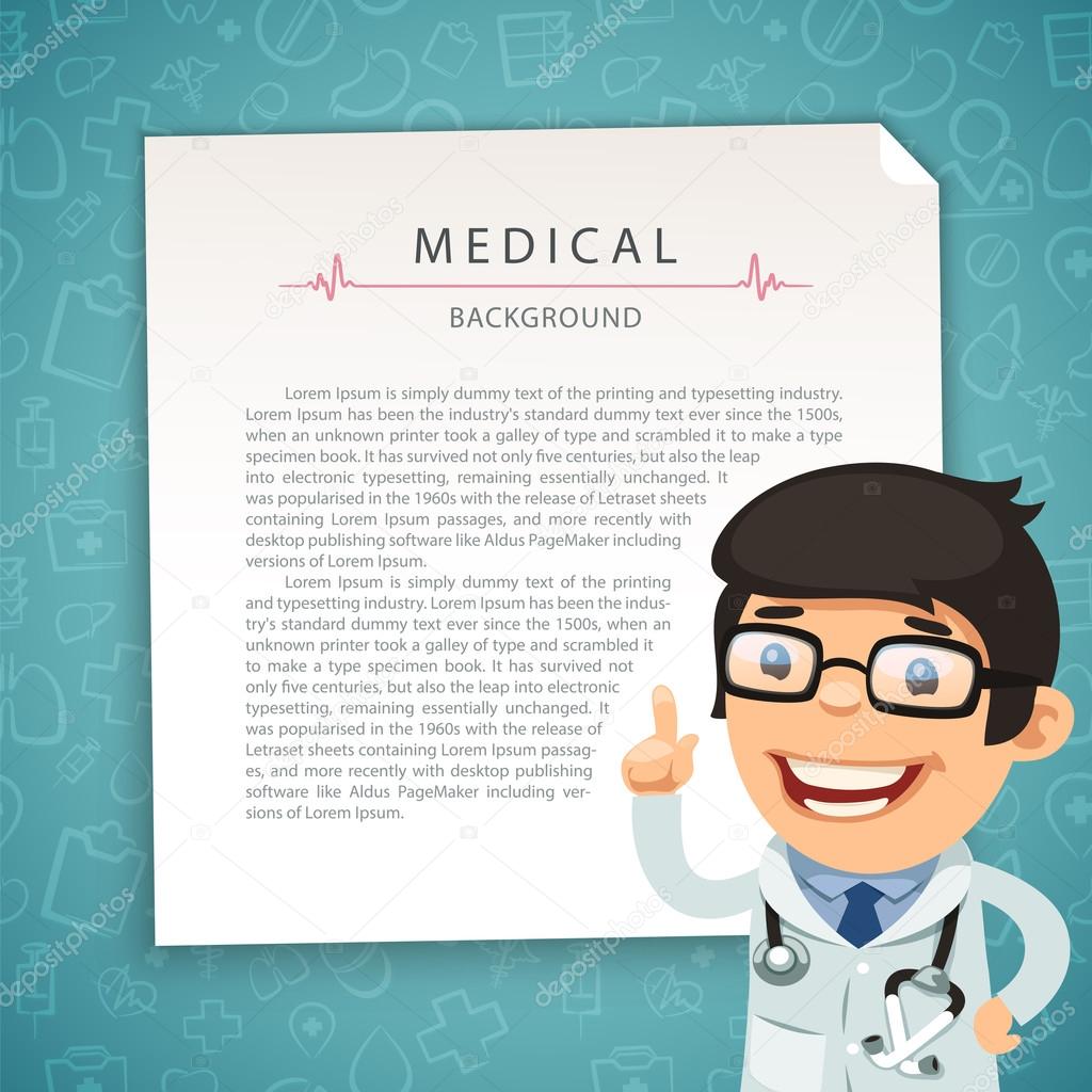 Aquamarine Medical Background with Doctor