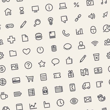 Evrensel Web simgeleri ile hafif eğik Seamless Modeli