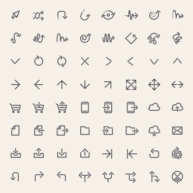 Siyah kontur ok simgelerini belirlemek