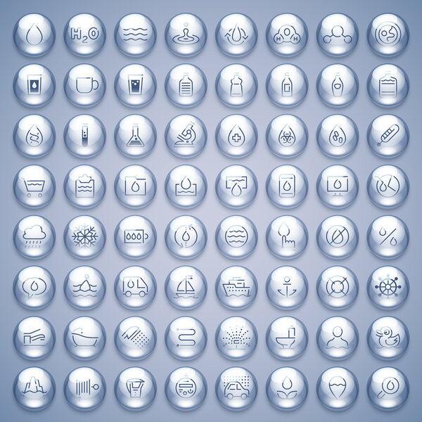 Набор иконок для воды
