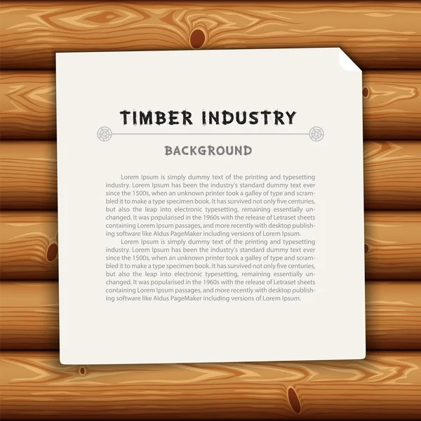 Hintergrund der Holzindustrie — Stockvektor