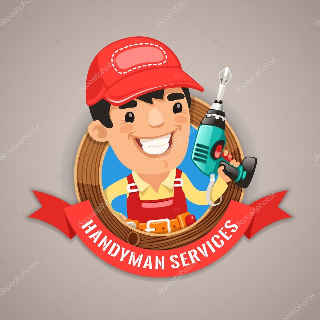 Handyman Services Emblem for Your Carpentry Company Projects. Clipping paths included in additional jpg format