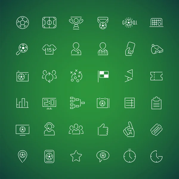 Futbol Tema ince vektör simgeleri