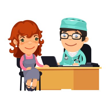 Tıbbi Danışma doktor ofisinde olan kadın