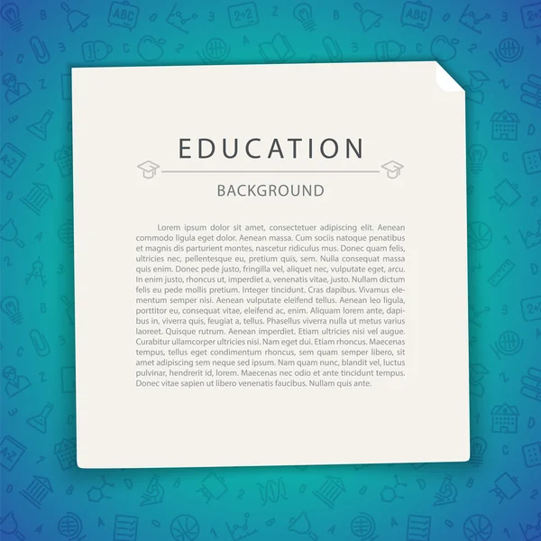 Colorful Education Background with Copy Space — Stock Vector