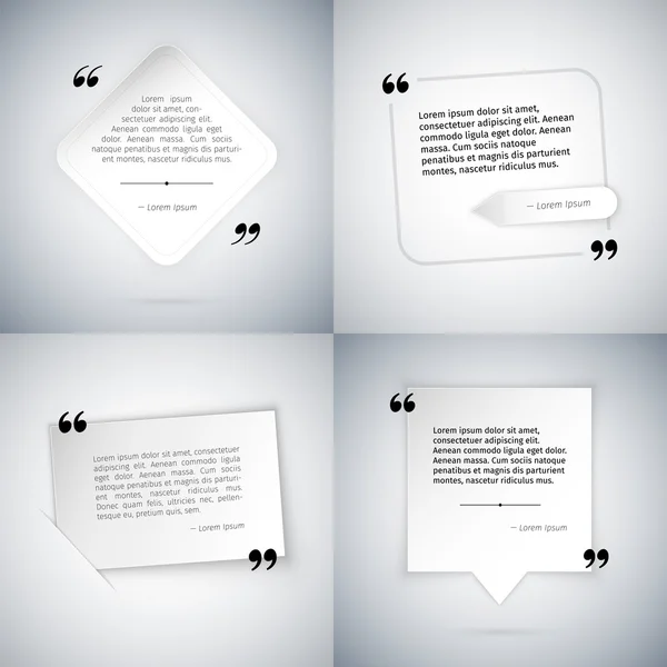 Four Simple Quote Templates — Stock Vector