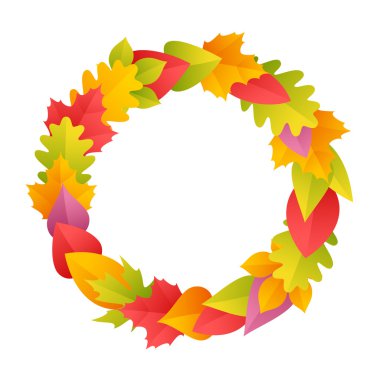 Renkli sonbahar çelenk