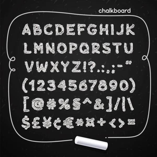 Chalkboard Doodle Font — Stock Vector