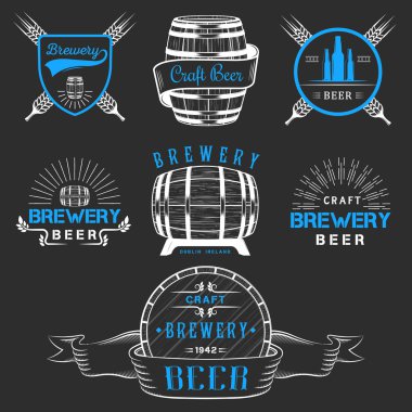 Vintage Craft Beer Brewery Logo and Badge