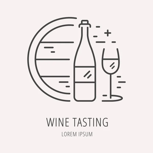 Modèle de logo simple vectoriel Vin — Image vectorielle