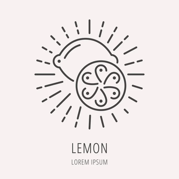 Vector Simple Logo Template Lemon — Stock Vector
