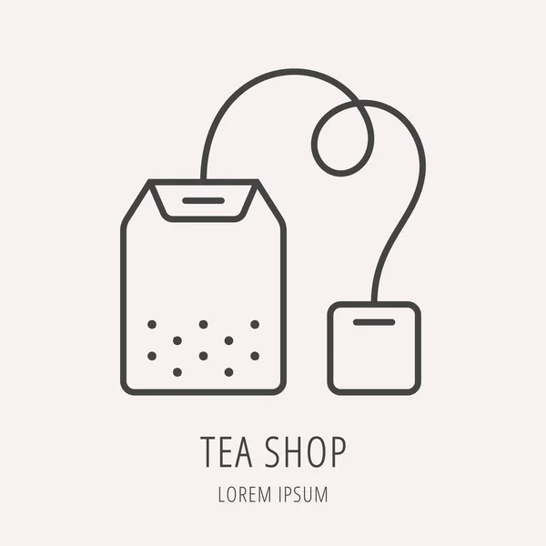 Vector Simple Logo Template Tea Shop — Stock Vector