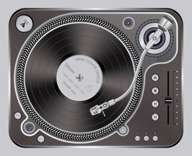 Interface Turntables on Whete Background clipart
