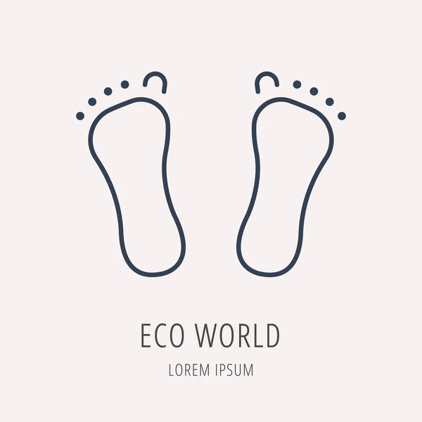 Vektor einfache Logo-Vorlage eco world — Stockvektor