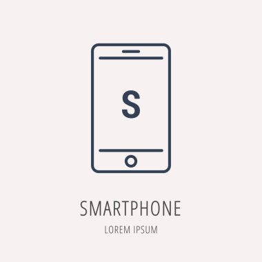 Vektör basit Logo şablonu Smartphone
