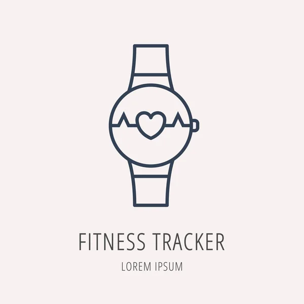 Modèle de logo simple vectoriel Fitness Tracker — Image vectorielle