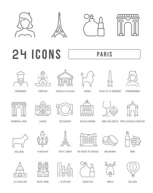 Paris 'in doğrusal simgelerinin kümesi