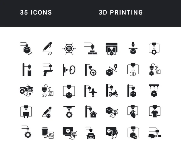 Печать Коллекция Совершенно Простых Монохромных Иконок Веб Дизайна Приложений Самых — стоковый вектор
