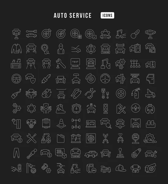 Auto Service Sammlung Perfekt Dünner Icons Für Webdesign App Und — Stockvektor