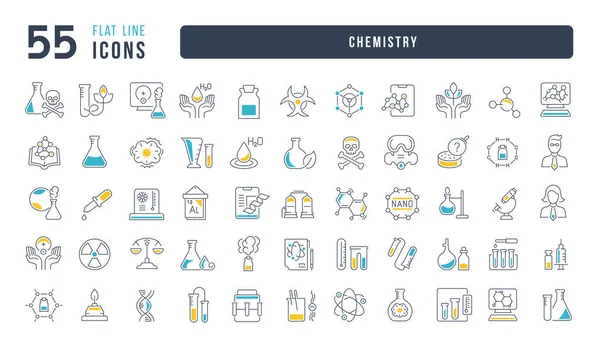 Química Colección Iconos Perfectamente Delgados Para Diseño Web Aplicación Los — Archivo Imágenes Vectoriales