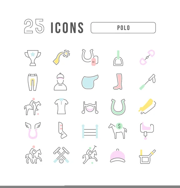Polo Collection Perfectly Thin Icons Web Design App Most Modern — Stock Vector