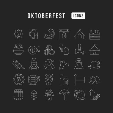 Oktoberfest. Collection of perfectly thin icons for web design, app, and the most modern projects. The kit of signs for category Holidays.