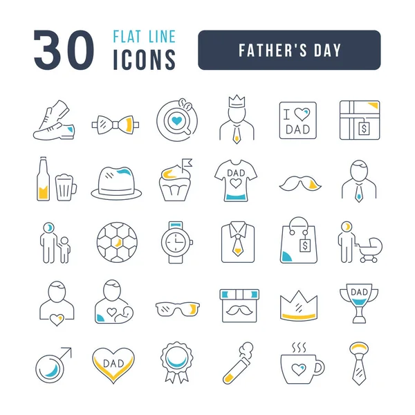 Father Day Collection Perfectly Thin Icons Web Design App Most — Vetor de Stock