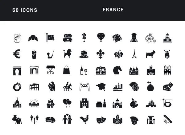 France Collection Perfectly Simple Monochrome Icons Web Design App Most — Archivo Imágenes Vectoriales