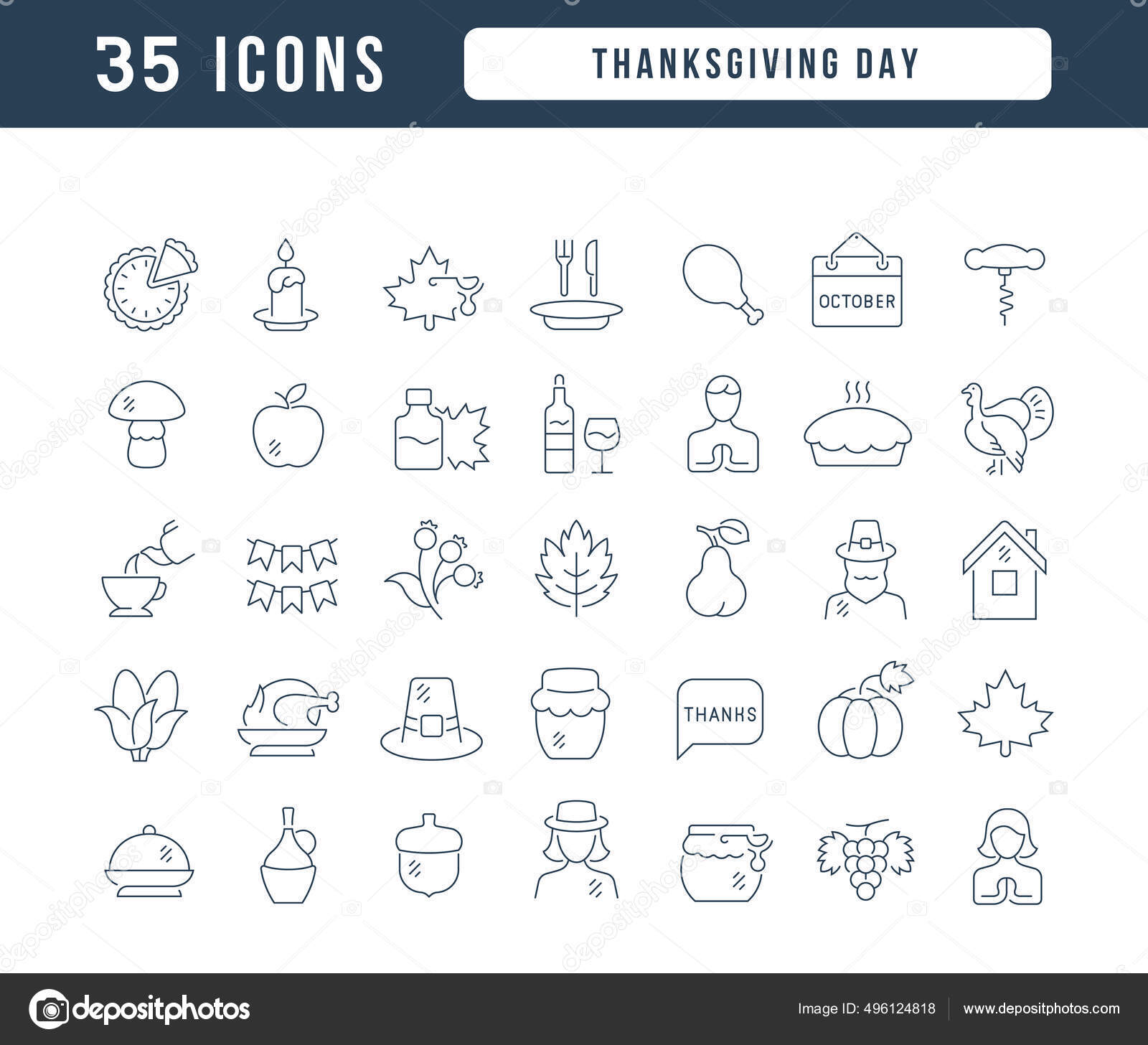 感謝祭だ Webデザイン アプリ および最も近代的なプロジェクトのための完全に薄いアイコンのコレクション カテゴリ休日の標識のキット ストックベクター C Andrei 感謝祭だ Webデザイン アプリ および最も近代的なプロジェクトのための完全に薄いアイコンのコレクション カテゴリ休日の標識のキット ストックベクター C Andrei