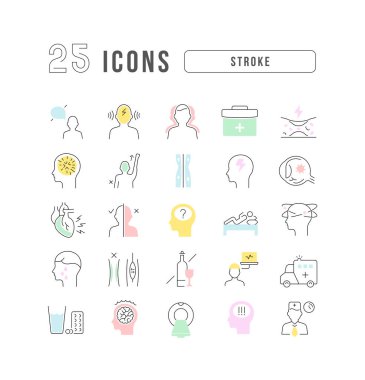 Felç. Web tasarımı, uygulama ve en modern projeler için son derece ince simgelerin toplanması. Kategori Tıp için işaretler kitiName.