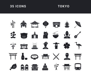 Tokyo mu? Web tasarımı, uygulama ve en modern projeler için son derece basit monokrom simgelerinin toplanması. Kategori Ülkeleri ve Şehirler için evrensel klasik işaretler paketi.