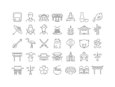 Tokyo mu? Web tasarımı, uygulama ve en modern projeler için son derece ince simgelerin toplanması. Kategori Ülkeleri ve Şehirler için işaret kiti.