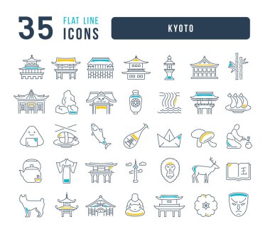 Kyoto. Collection of perfectly thin icons for web design, app, and the most modern projects. The kit of signs for category Countries and Cities.