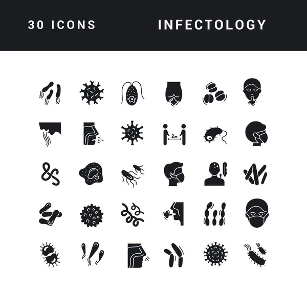 Infectology Collection Perfectly Simple Monochrome Icons Web Design App Most — Vettoriale Stock