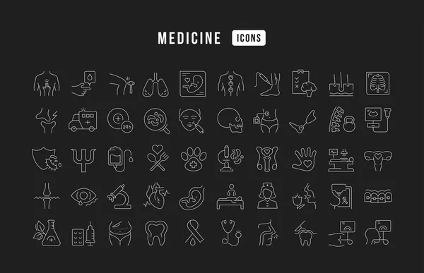 Medicine Collection Perfectly Thin Icons Web Design App Most Modern — Stok Vektör