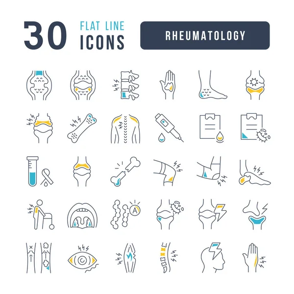 Rheumatology Collection Perfectly Thin Icons Web Design App Most Modern — Vetor de Stock