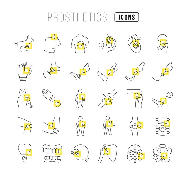 Prosthetics Collection Perfectly Thin Icons Web Design App Most Modern — Image vectorielle