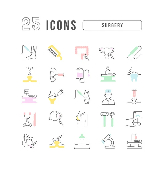 Surgery Collection Perfectly Thin Icons Web Design App Most Modern — Vettoriale Stock