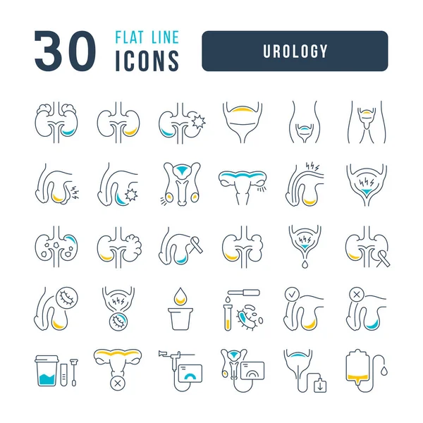 Urology Collection Perfectly Thin Icons Web Design App Most Modern — Stockvector