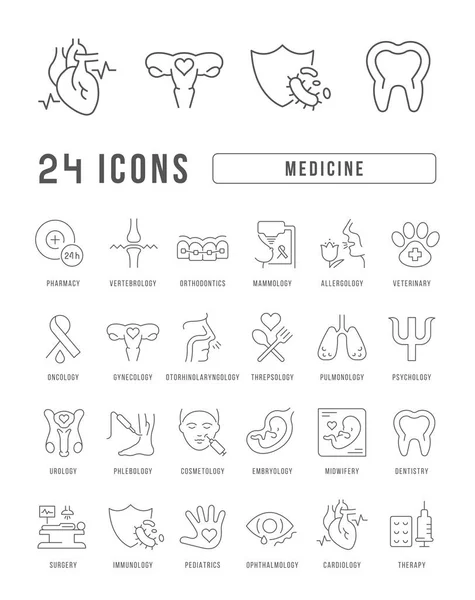 Medicine Collection Perfectly Thin Icons Web Design App Most Modern — Archivo Imágenes Vectoriales