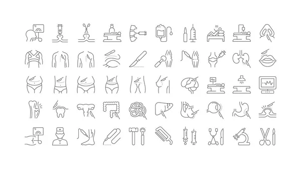 Surgery Collection Perfectly Thin Icons Web Design App Most Modern — Stockvector